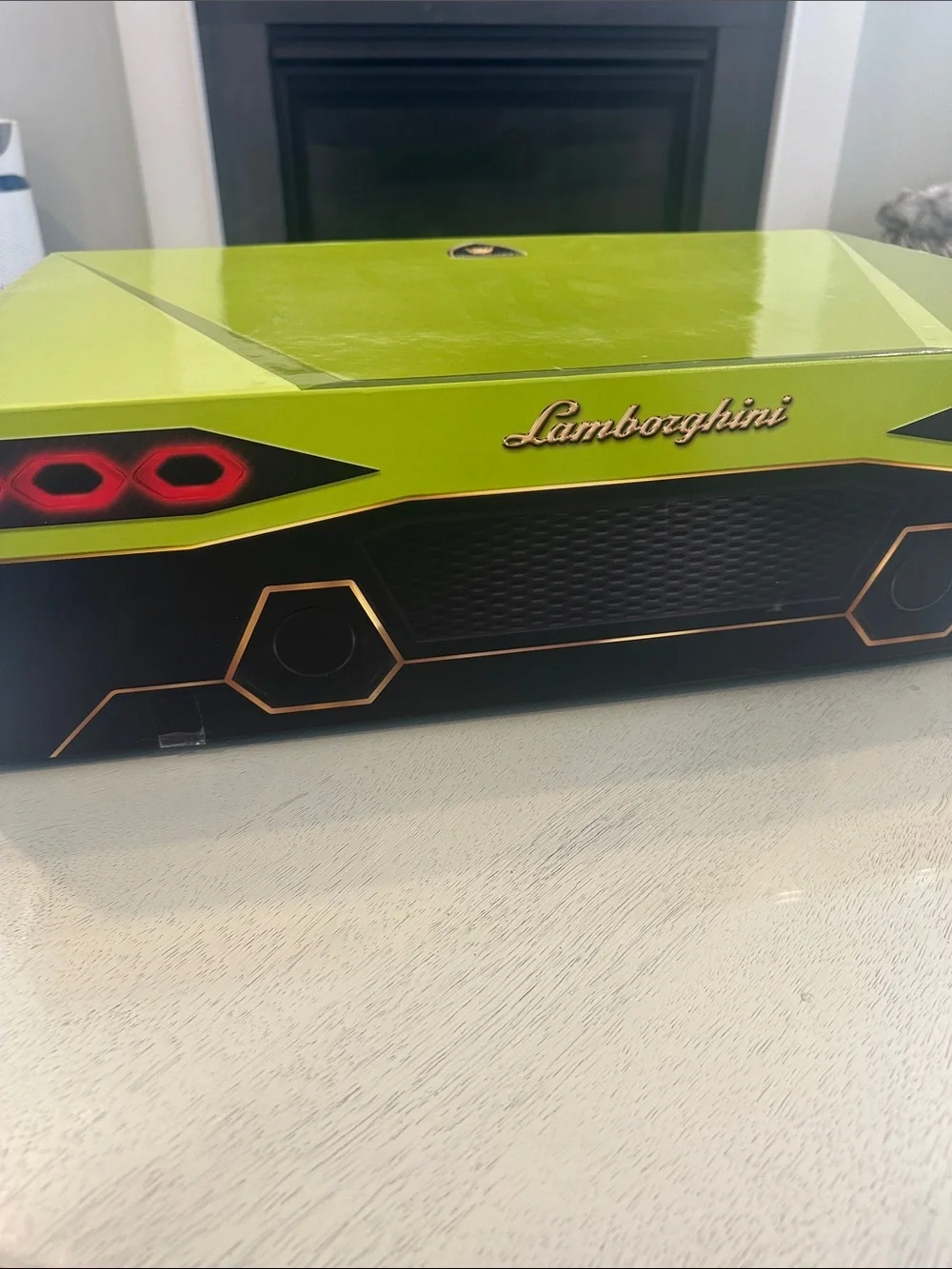 LEGO Technic Sian green Lamborghini model set.